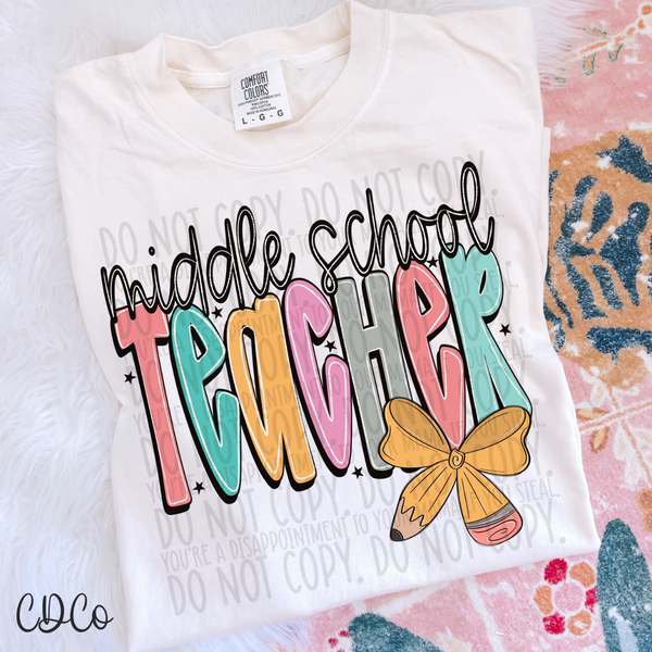 Pencil School Bows 2/2 DTF