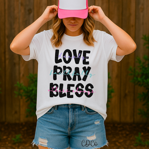 Love Pray Bless 4312 DTF