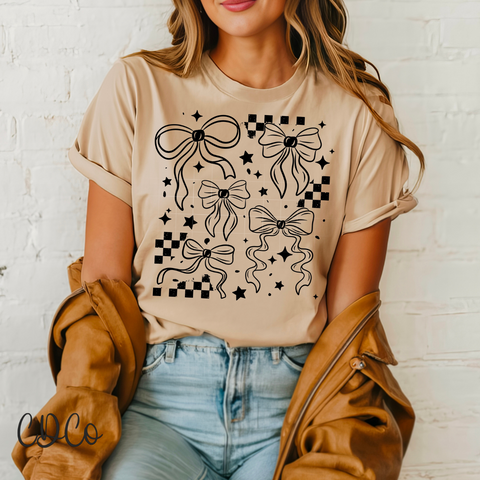 Bows With Checkers DTF