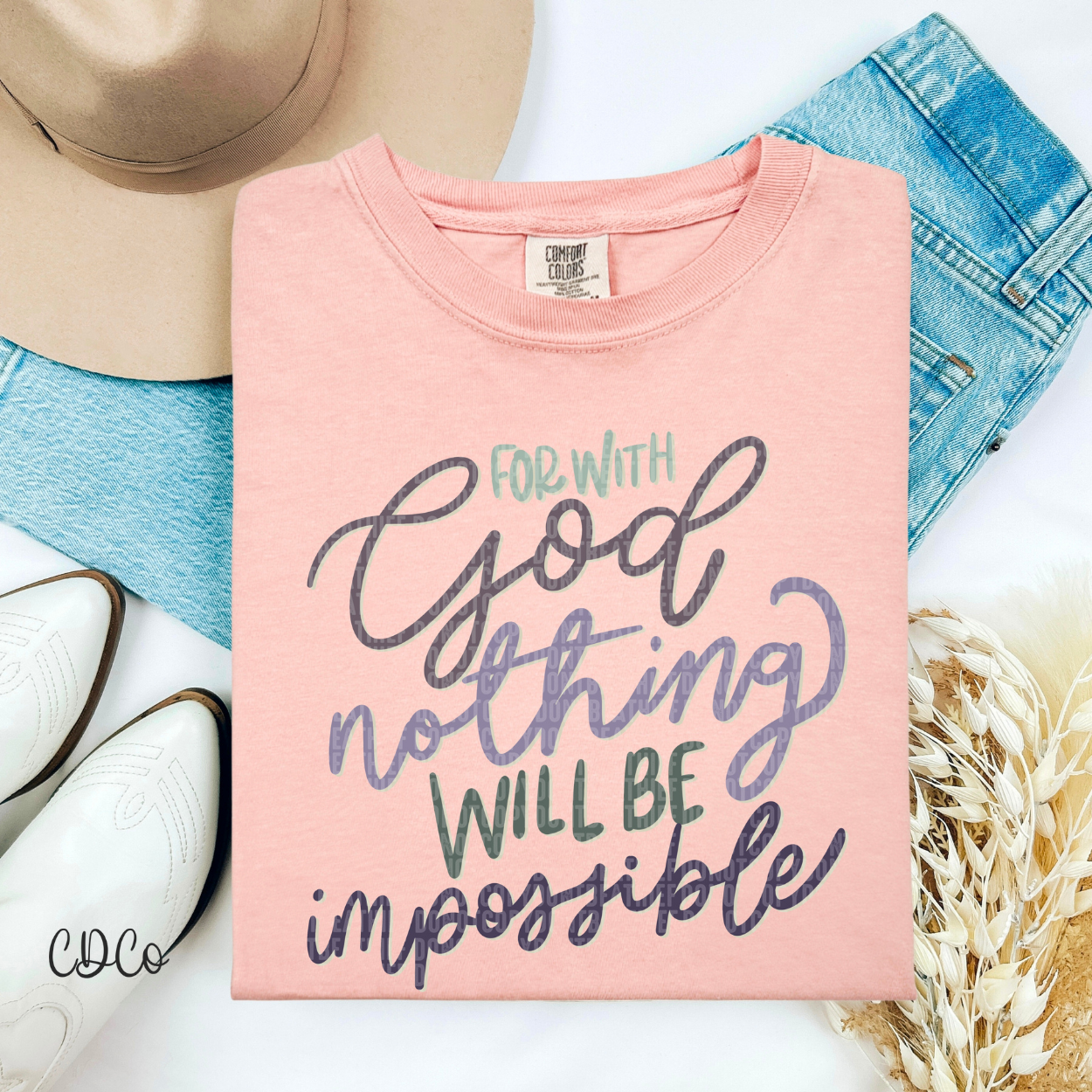For With God Nothing Will Be Impossible 4318 DTF