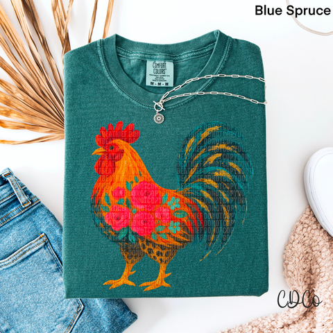 Floral Chicken 4257 DTF