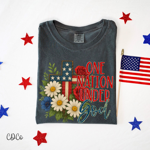 One Nation Under God / Red 4322 DTF