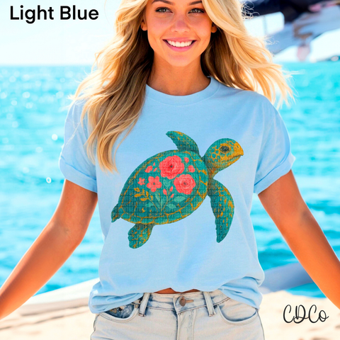 Floral Turtle 4397 DTF