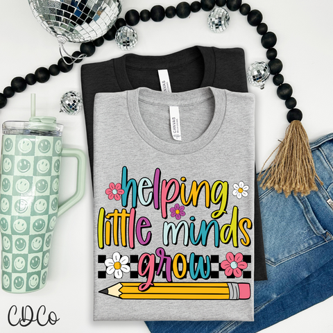 Helping Little Minds Grow Check Flowers Pencil 7012 DTF