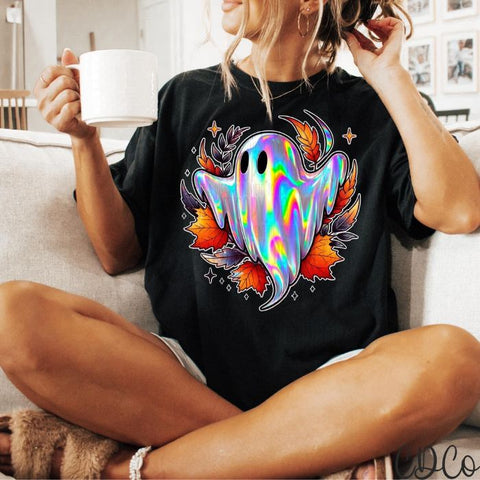 Ghost Leaves Faux Horror DTF