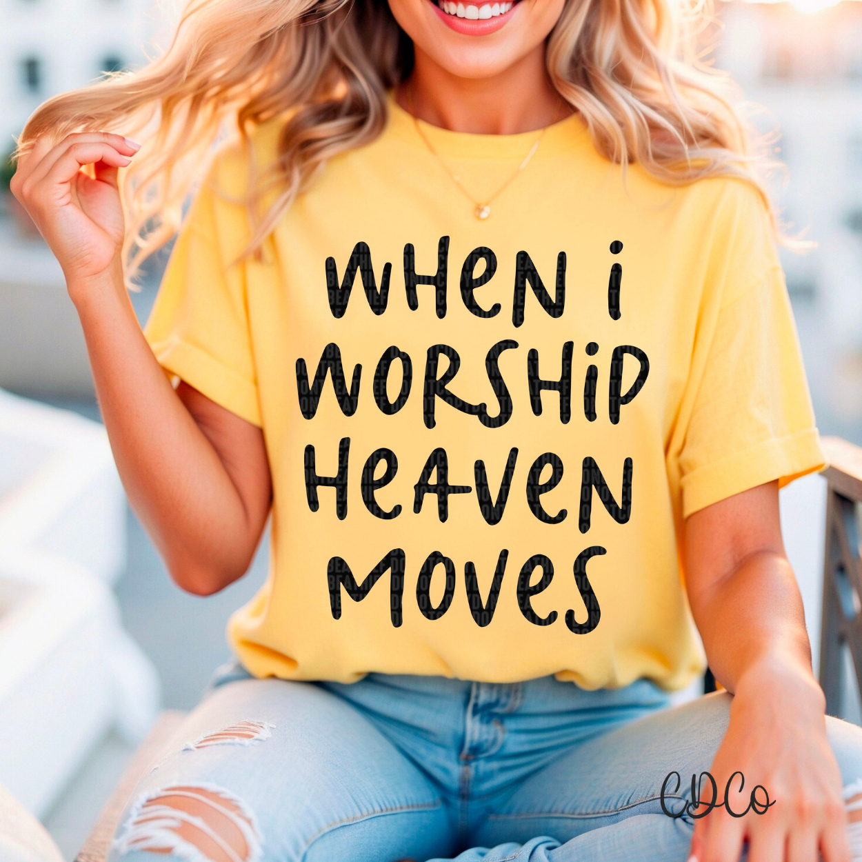 When I Worship Heaven Moves / Black 4276 DTF