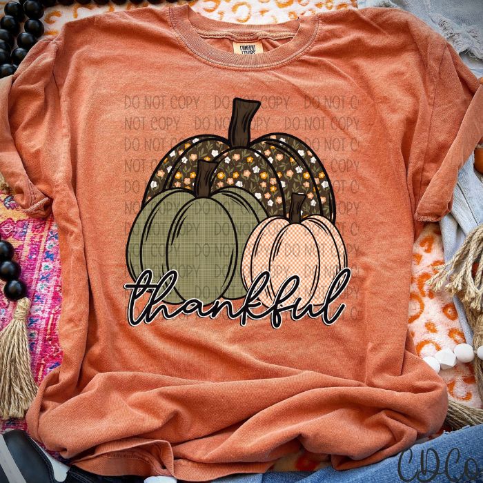 Thankful Pumpkin Trio DTF