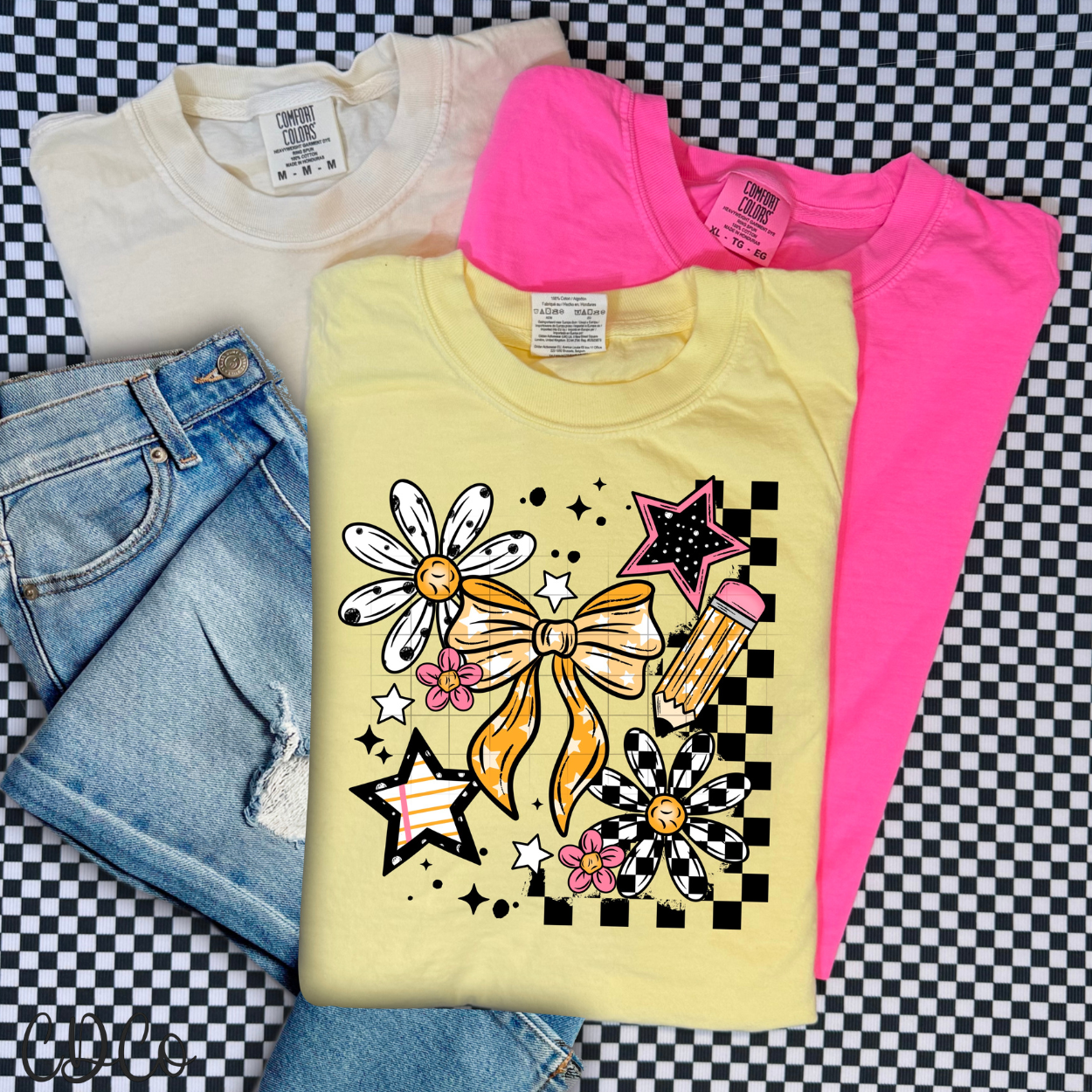 Pencil Flower Bow 4895 DTF