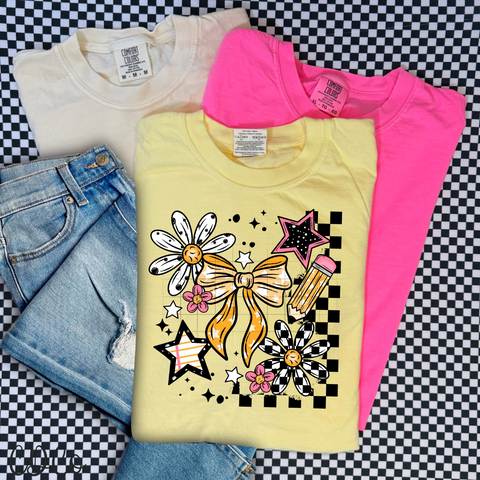 Pencil Flower Bow 4895 DTF