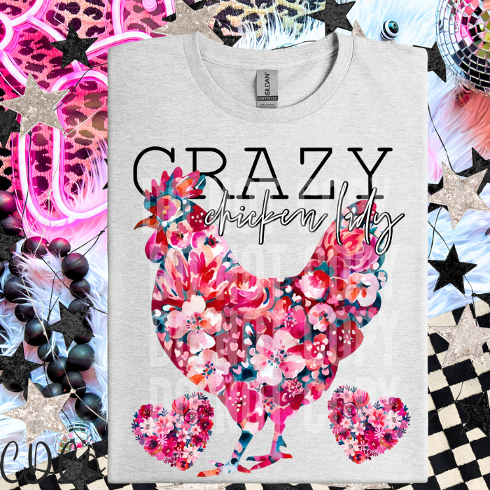 Crazy Chicken Lady 4102 DTF