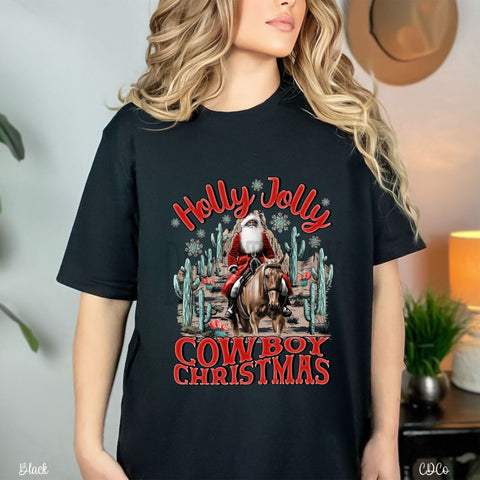 Holly Jolly Cowboy Christmas DTF