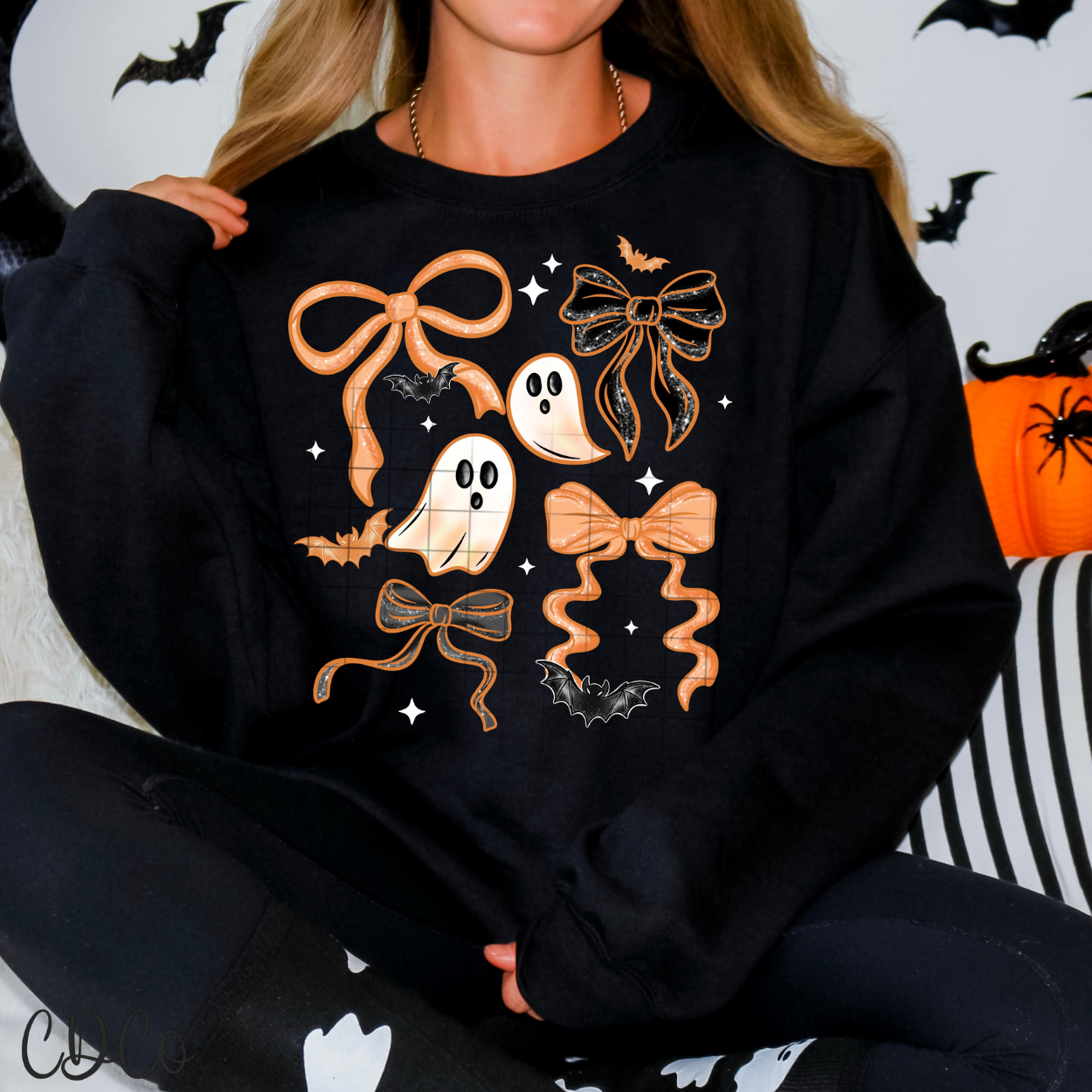 Ghosts With Bows DTF