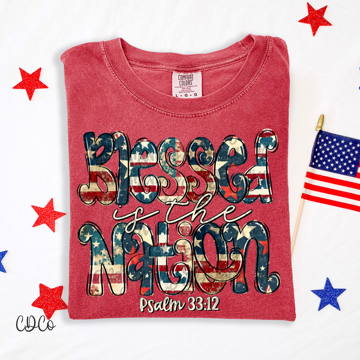 Blessed In The Nation / White 4283 DTF