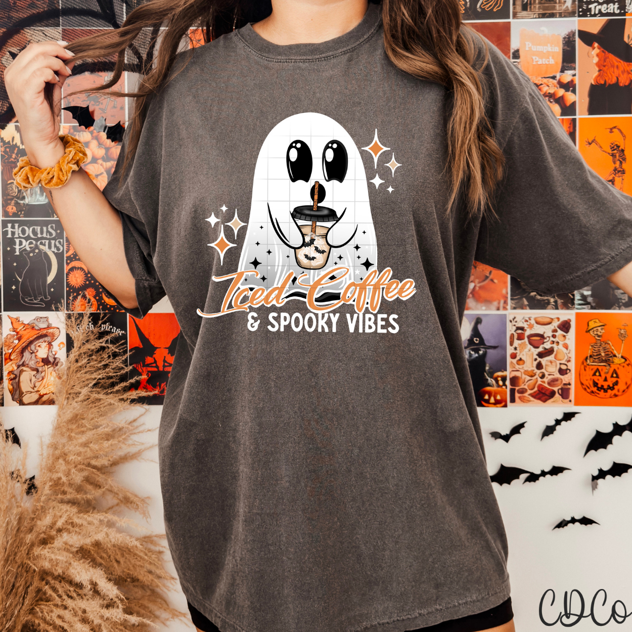 Iced Coffee & Spooky Vibes / White 4419 DTF