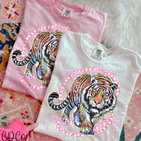 Tiger Pearls Bows 4666 DTF