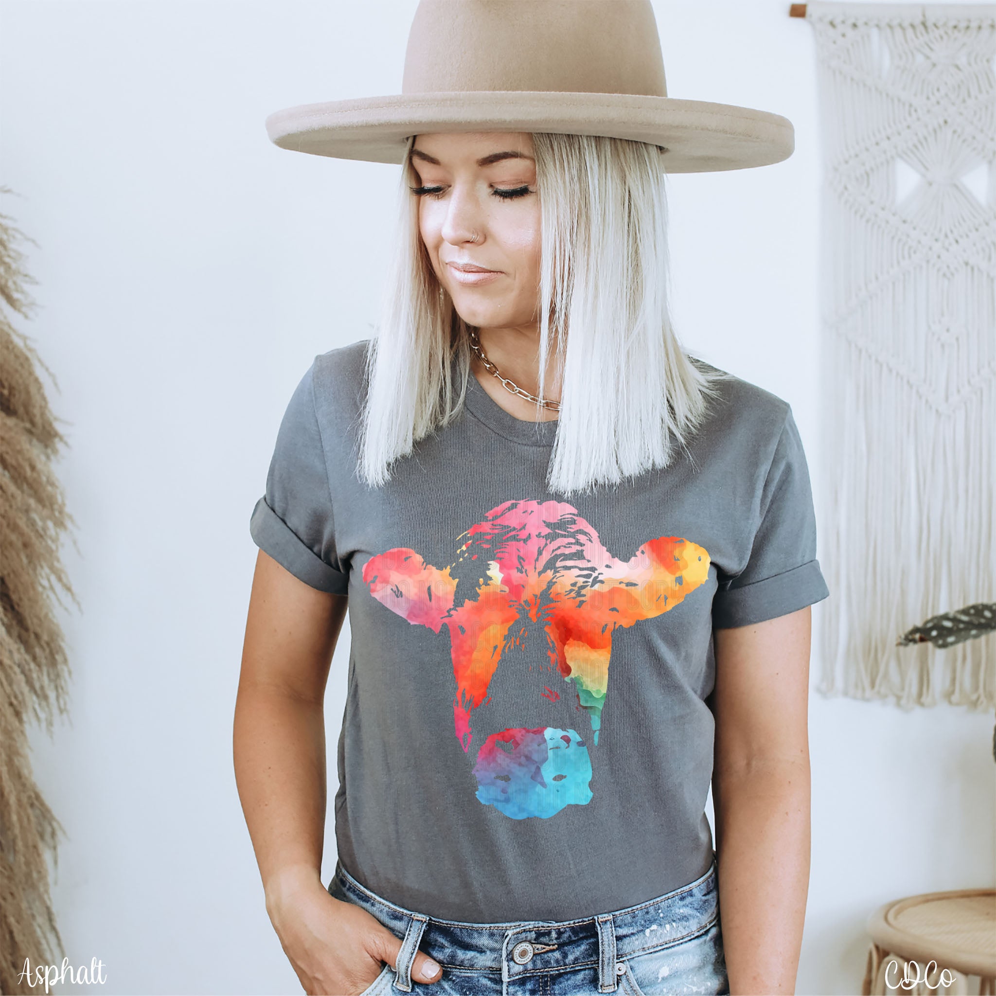 Abstract Watercolor Cow 3 DTF <exclusive>