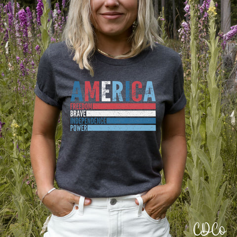 America Freedom Brave DTF