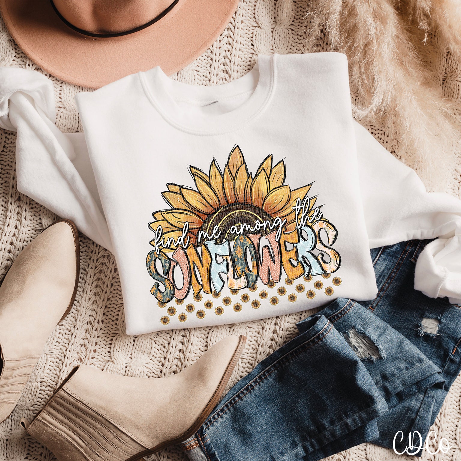 Find Me Among Sunflowers 3598 DTF