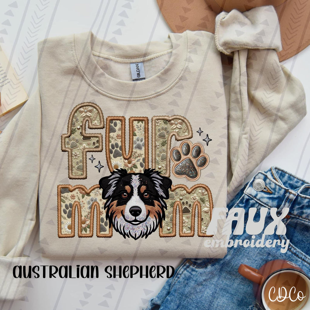 Fur Mom Dog Faux Embroidery DTF (3 of 6) – Chase Design Co.