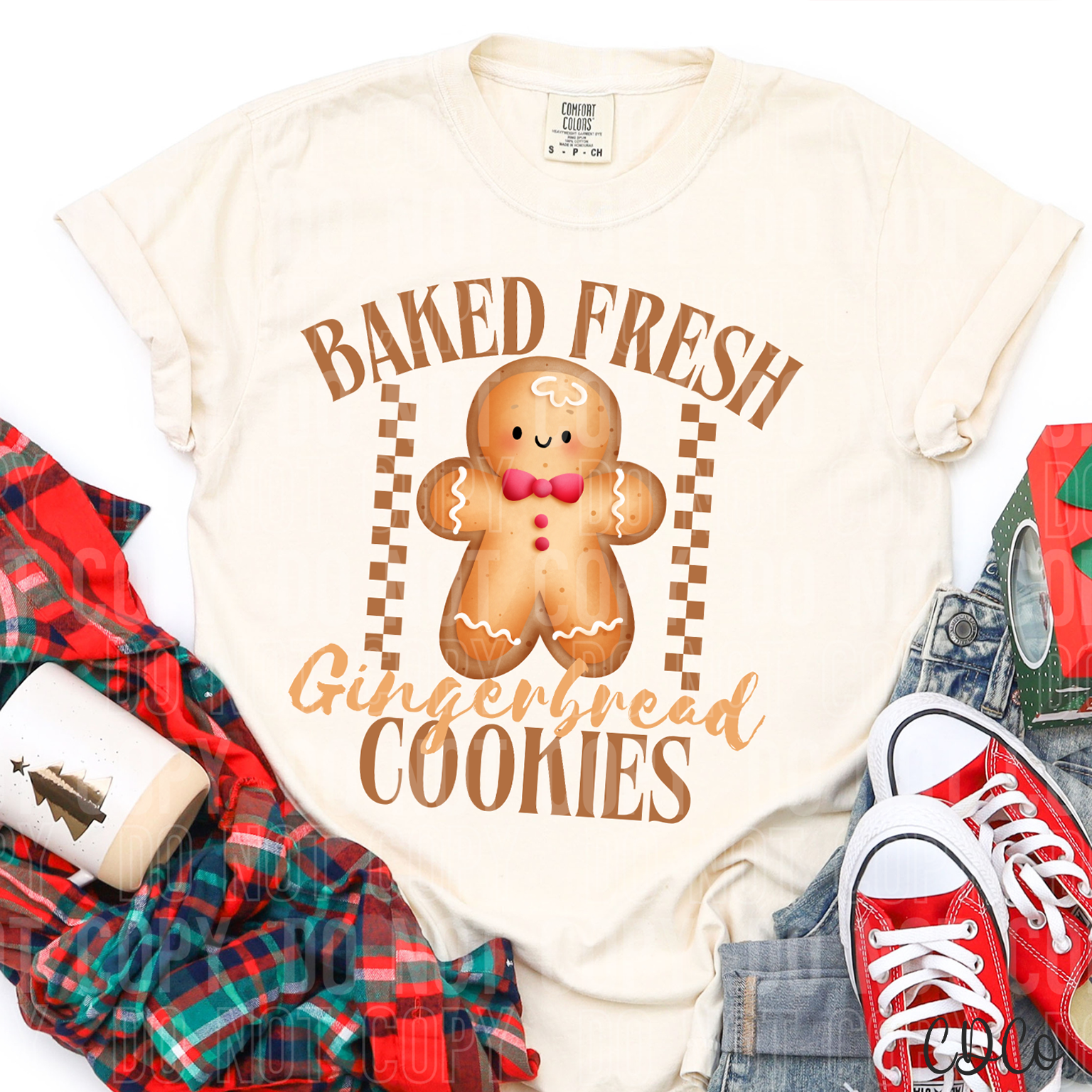 Baked Fresh Gingerbread Cookies 3072 DTF