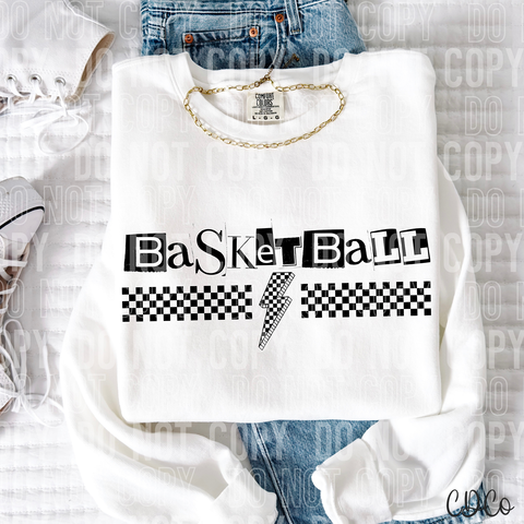 Basketball Checkered Bolt 6061 DTF