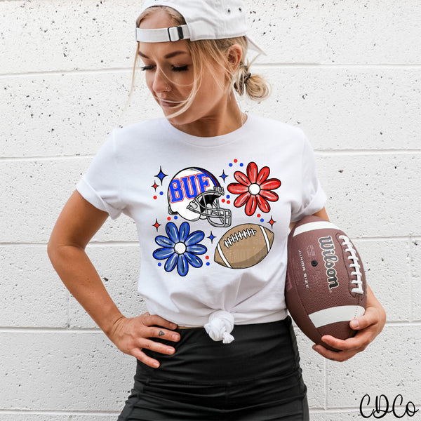 Football Team Helmet Floral 11/24 DTF