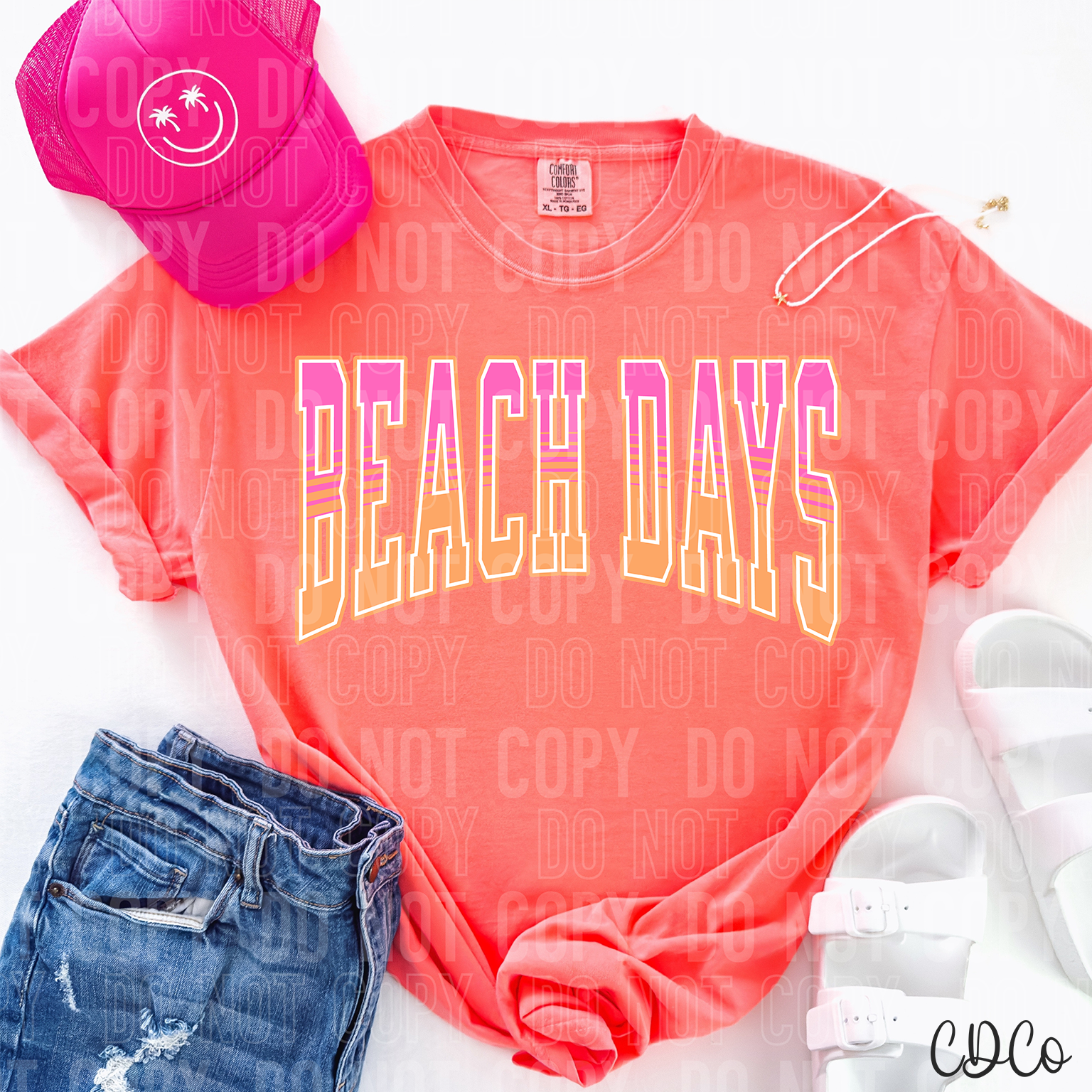 Beach Days Pink Orange 3995 DTF