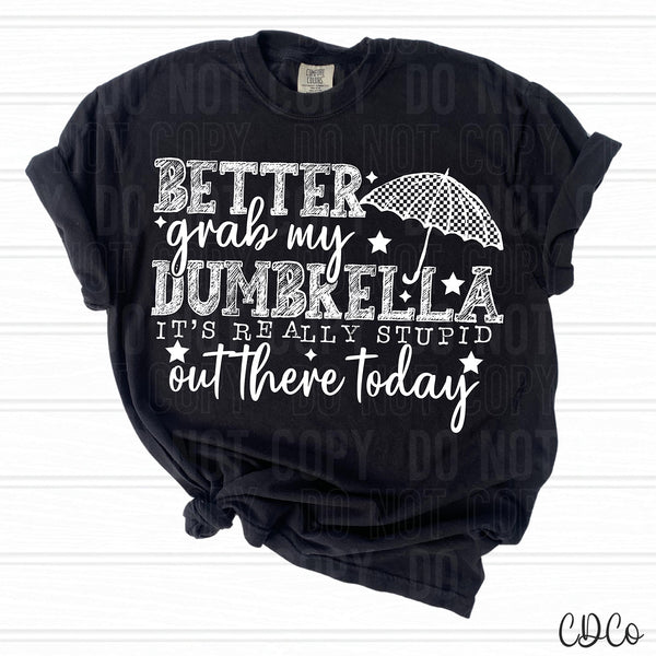 Better Grab My Dumbrella It's Really Stupid Out There Today DTF