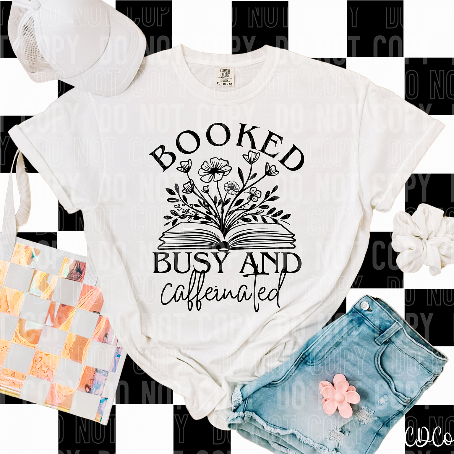 Booked Busy and Caffeinated 3849 DTF