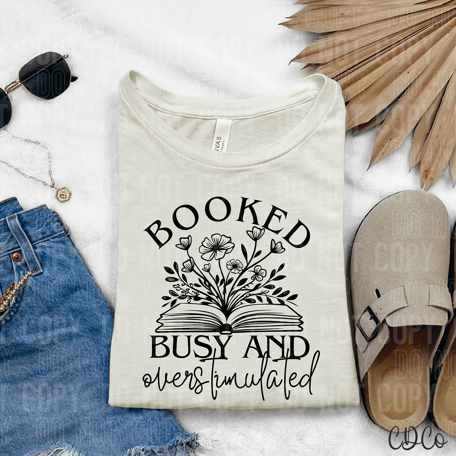 Booked Busy and Overstimulated Black 3848 DTF