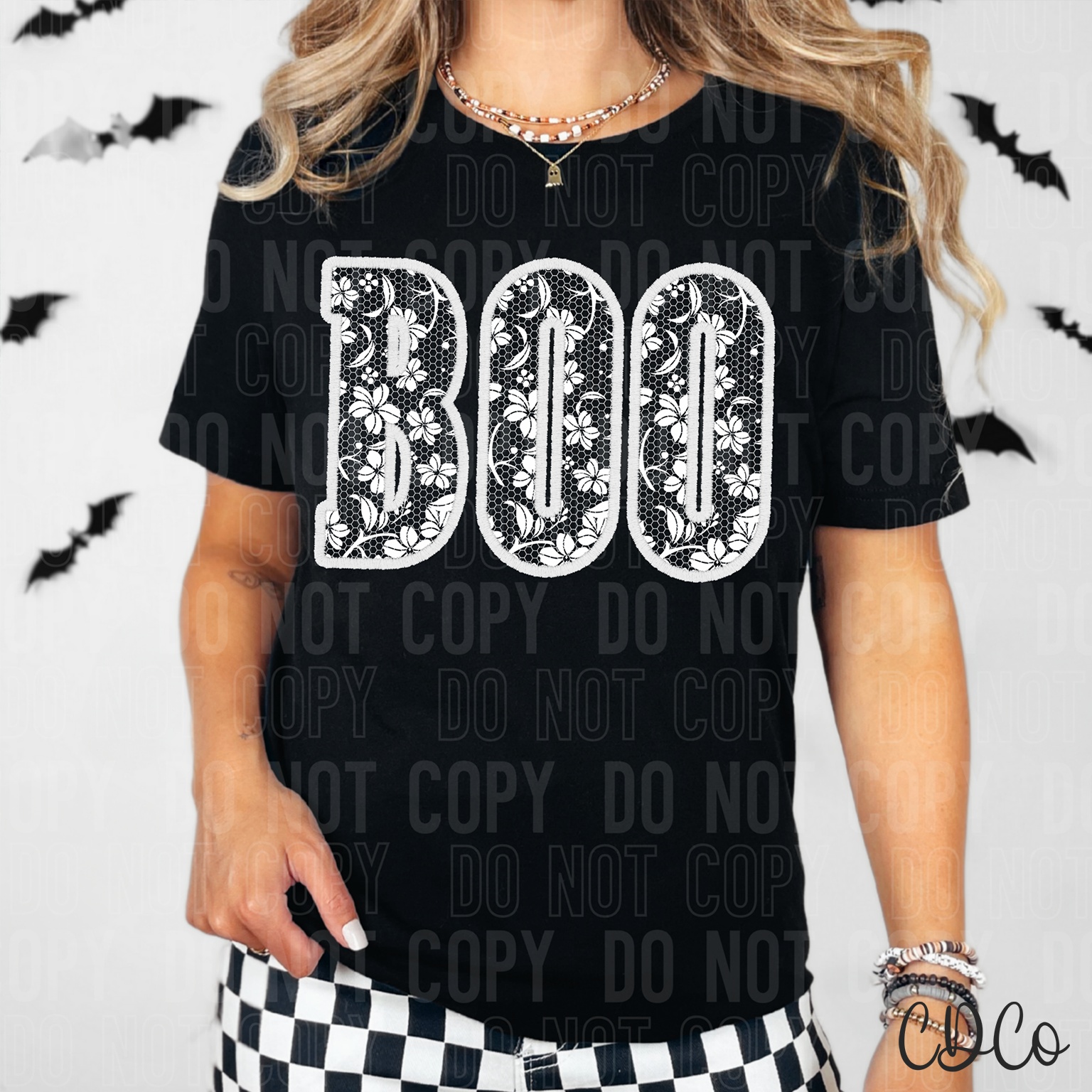 Boo Lace Halloween 6504 DTF