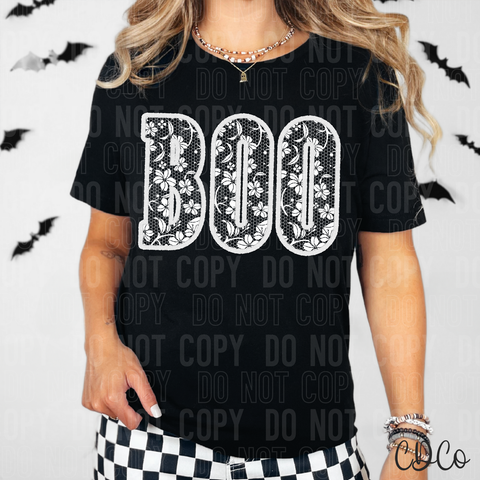 Boo Lace Halloween 6504 DTF