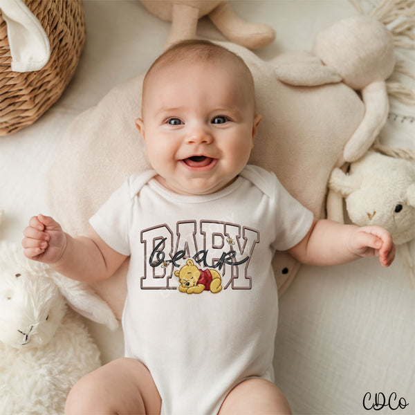 Baby Bear Faux Embroidery WTP 10097 DTF
