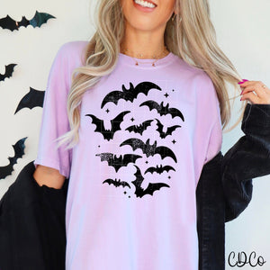 Grunge Flying Bats DTF