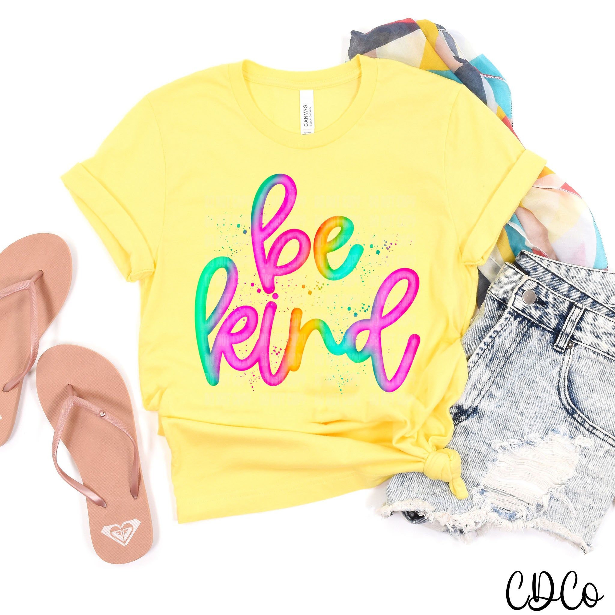 Be Kind Bright Script 5262 DTF