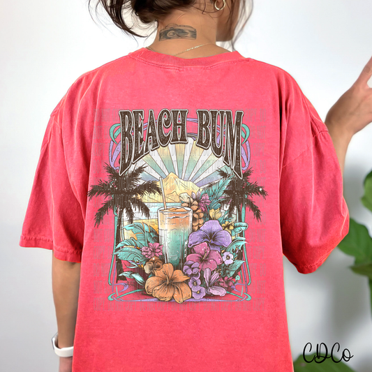 Drink Floral Beach Bum DTF