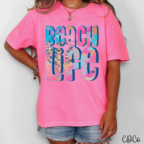 Beach Life Leopard Bright 5302 DTF