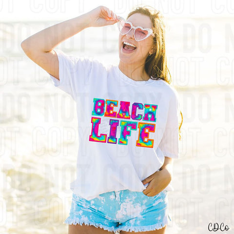 Beach Life Tie Dye DTF