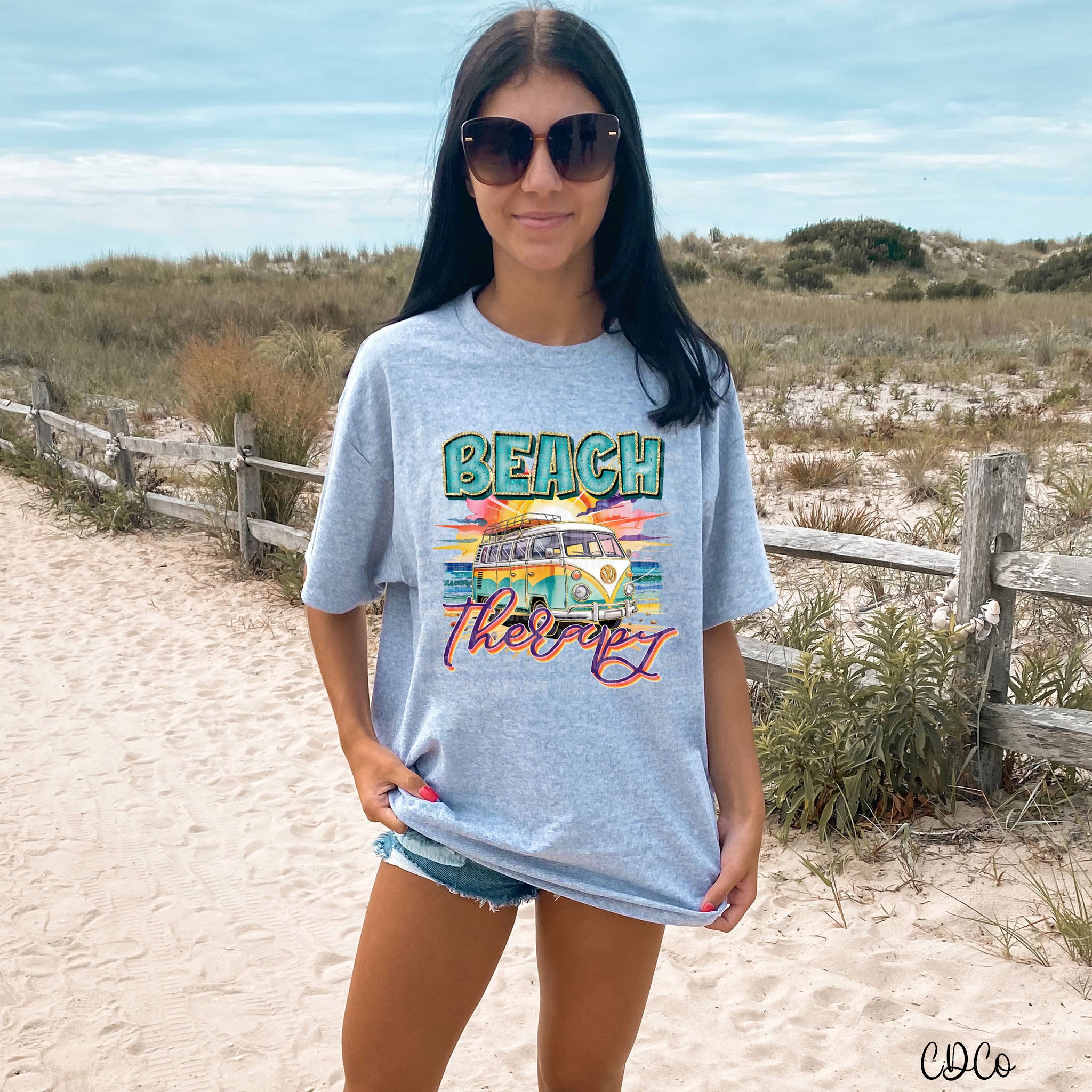 Beach Therapy Van Gold Accents 5193 DTF