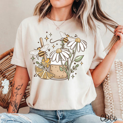 Bees Honey and Tea 2943 DTF