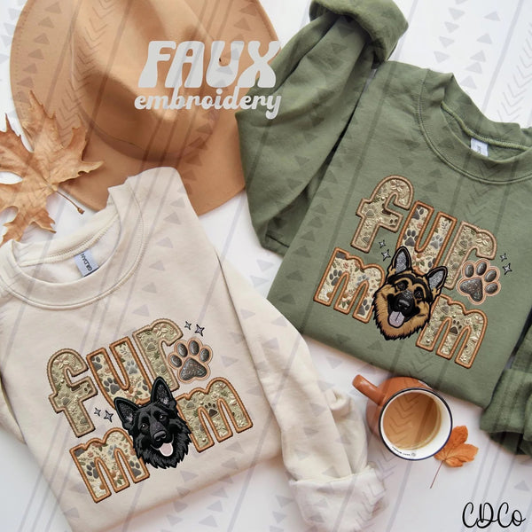 Fur Mom Faux Dog Embroidery DTF (2 of 6)