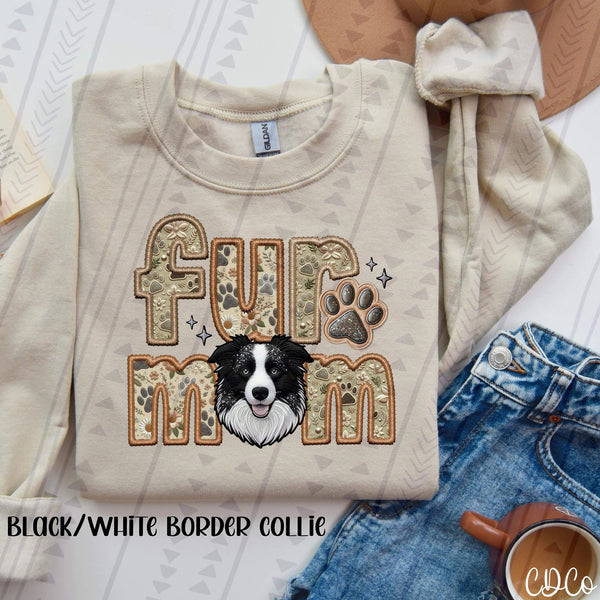 Fur Mom Faux Dog Embroidery DTF (2 of 6)