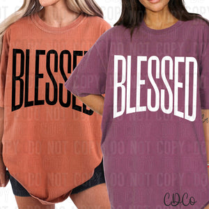 Blessed Oversized Text DTF