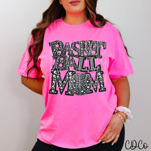 Faux Bling Basketball Mom DTF