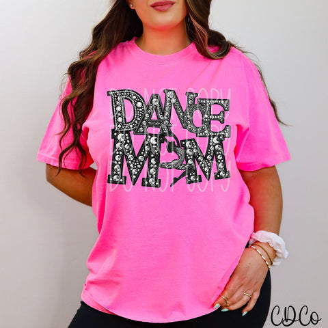 Faux Bling Dance Mom Girl DTF