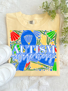 Boho Autism Awareness Blue Ribbon 4080 DTF