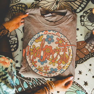 Boho Midwest Floral Round DTF