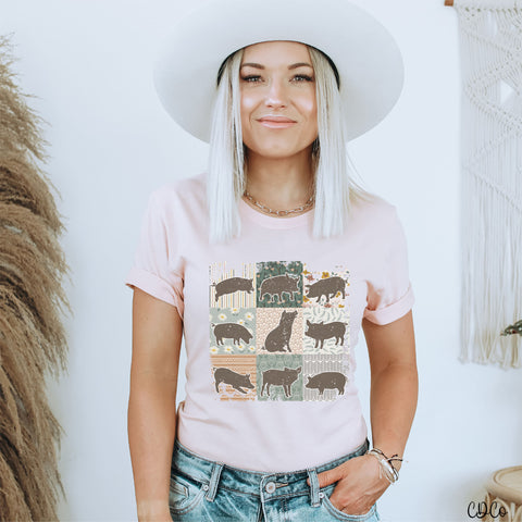 Boho Pigs DTF