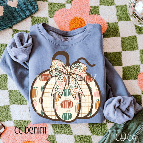 Boho Pumpkin With Pumpkin Grid - 7210 DTF