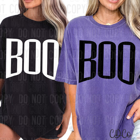 Boo Oversized Text DTF